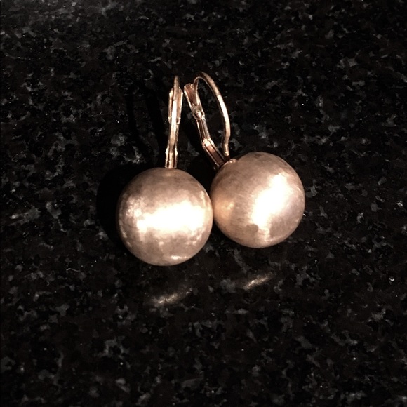 New Gold Plated Earring Balls brushed - Picture 1 of 4
